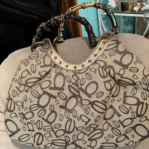 Bebe Purse Bag with Logos and Charms Attached - Picture 4 of 4